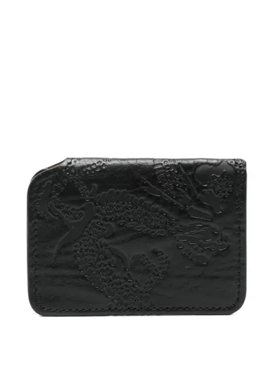 Our Legacy Debossed Card Holder In Black