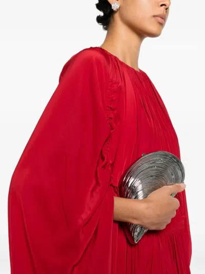 Lanvin Gathered Maxi Dress In Red