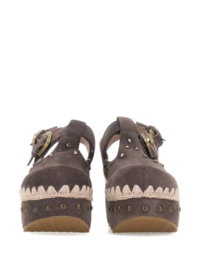 Mou 70mm Suede Pumps In Blue