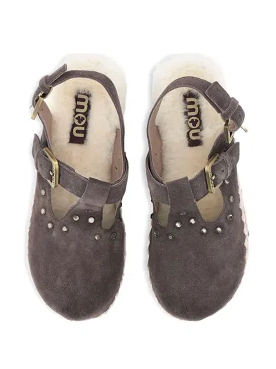 Mou 70mm Suede Pumps In Blue