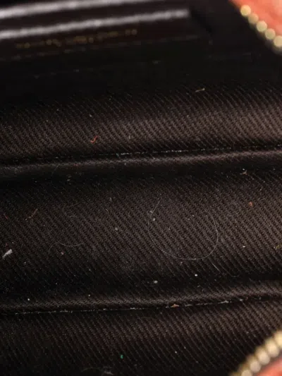 Pre-owned Saint Laurent Le Monogramme Monogram All Over Coated Canvas And Leather Small Crossbody Bag In Brown