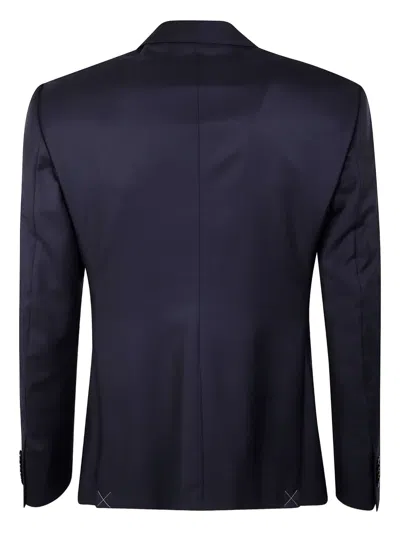Giorgio Armani Button Blazer In Blue