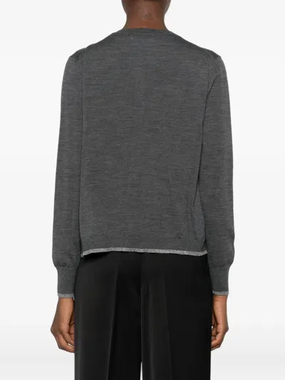 Gran Sasso Button-fastening Cardigan Set In Gray