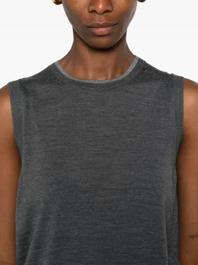 Gran Sasso Button-fastening Cardigan Set In Gray