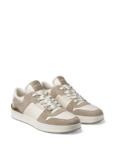 Jimmy Choo Florent Suede-panelled Sneakers In Neutral
