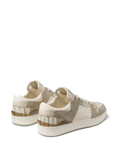 Jimmy Choo Florent Suede-panelled Sneakers In Neutral