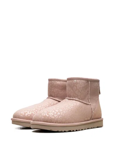 Ugg Mini Snow Leopard Classic Boots In Pink