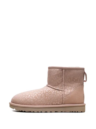 Ugg Mini Snow Leopard Classic Boots In Pink