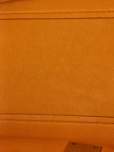 Pre-owned Celine Trapeze Bag Leather Small Satchel In Yellow