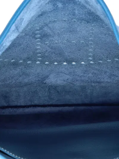 Pre-owned Hermes Evelyne Bag Gen I Clemence Pm Crossbody Bag In Blue