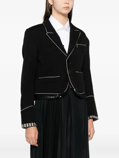 Undercover Paillette-embellished Blazer In Black