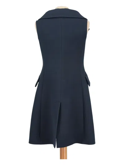 Pre-owned Dior Button-fastening Midi Dress In Blue