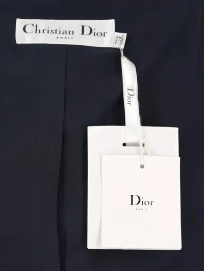 Pre-owned Dior Button-fastening Midi Dress In Blue