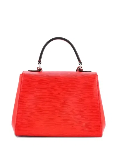 Pre-owned Louis Vuitton Cluny Top Handle Bag Epi Leather Bb Satchel In Red