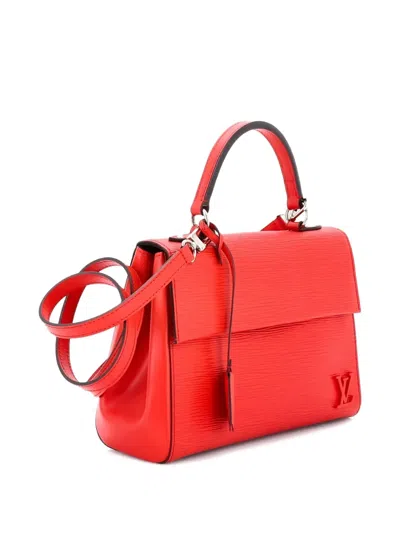 Pre-owned Louis Vuitton Cluny Top Handle Bag Epi Leather Bb Satchel In Red