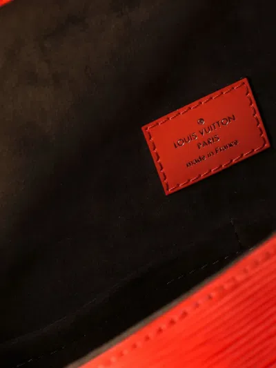 Pre-owned Louis Vuitton Cluny Top Handle Bag Epi Leather Bb Satchel In Red