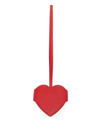 Ferragamo Hug Heart Mirror Charm In Red