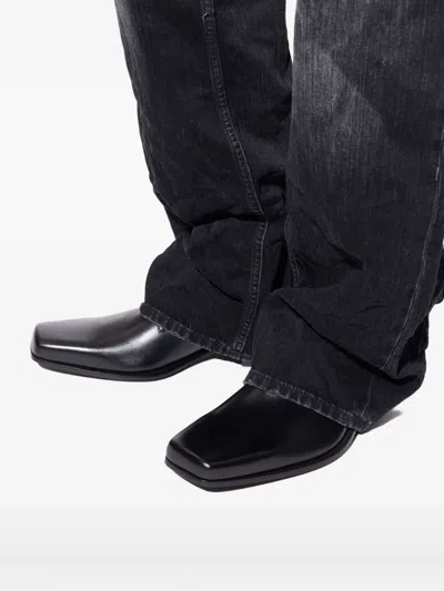 Balenciaga Concorde Leather Derby Shoes In Black