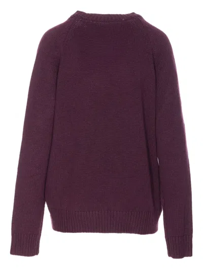 Lisa Yang Crew-neck Sweater In Burgundy