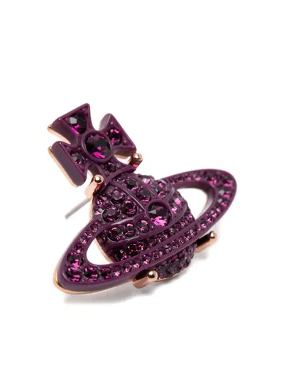 Vivienne Westwood Orb Embellished Earrings In Pink