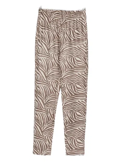 Mes Demoiselles Seara Zebra-print Trousers In Black