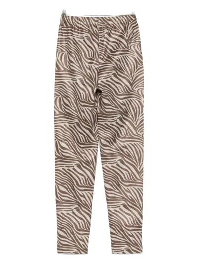 Mes Demoiselles Seara Zebra-print Trousers In Black
