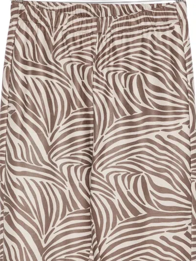 Mes Demoiselles Seara Zebra-print Trousers In Black