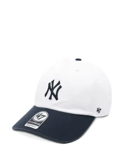 Sporty And Rich X '47 Yankees Serif Baseball Cap In White