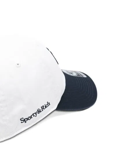 Sporty And Rich X '47 Yankees Serif Baseball Cap In White