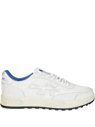 Premiata Nous 7232 Appliqué Sneakers In White