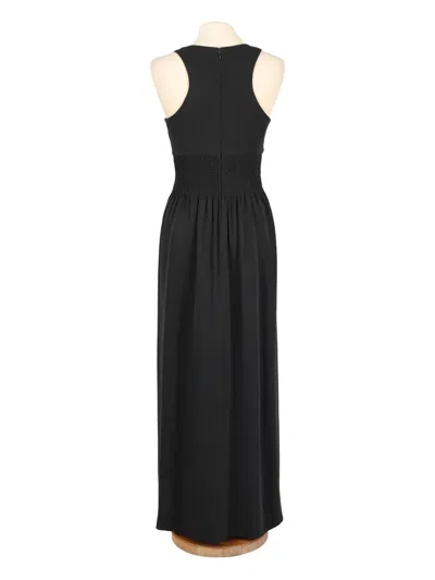 Pre-owned Chanel Elasticated-waist Maxi Dress In Black
