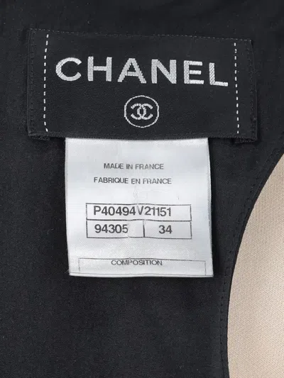 Pre-owned Chanel Elasticated-waist Maxi Dress In Black