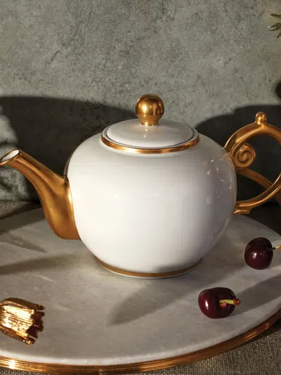 L'objet Aegean Gold Teapot In White