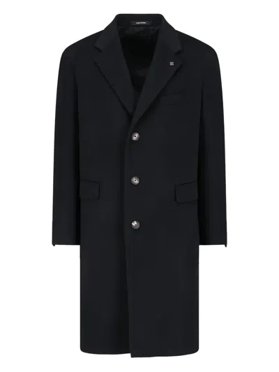 Tagliatore Single-breasted Coat In Black