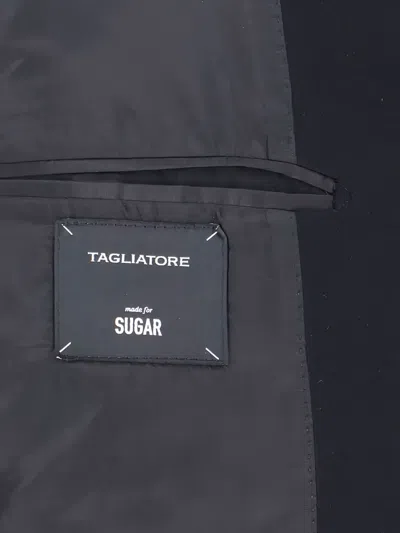 Tagliatore Single-breasted Coat In Black
