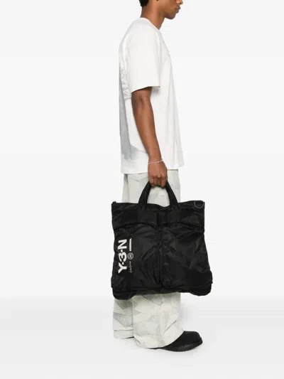 Y-3 Nbhd Padded Nylon Tote Bag In Black
