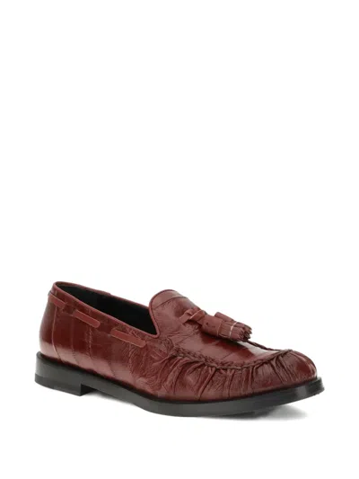 Fratelli Rossetti Bordeaux Rubber Slip-on Loafers In Red