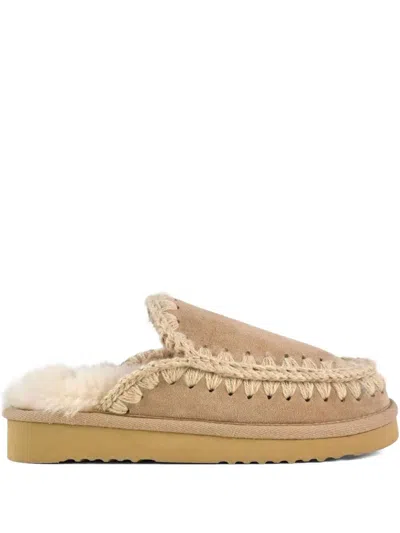 Mou Eskimo Slippers In Neutral