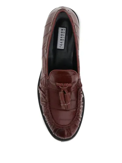 Fratelli Rossetti Bordeaux Rubber Slip-on Loafers In Red