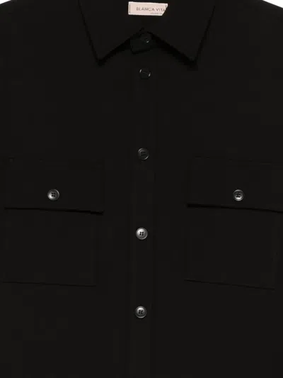 Blanca Vita Chest-pockets Shirt In Black