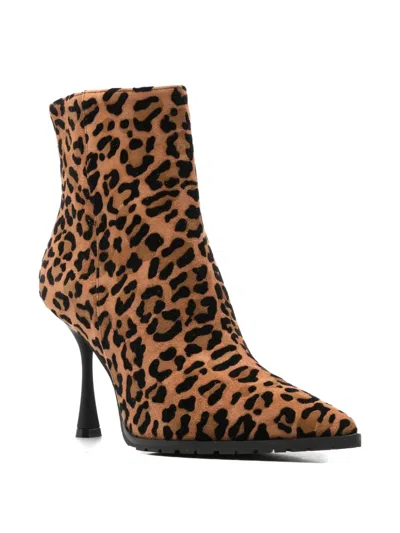 Fratelli Russo Animal Print Heeled Boot In Animal Print