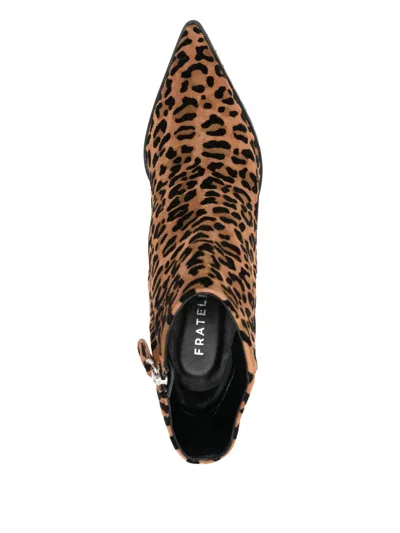 Fratelli Russo Animal Print Heeled Boot In Animal Print