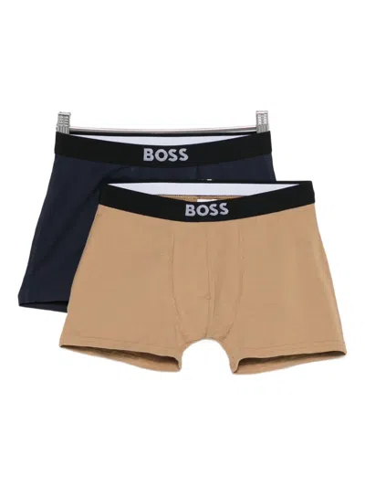 Bosswear Logo-waistband Boxers (pack Of Two) In Blue