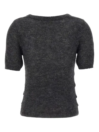 A. Roege Hove Marie Short-sleeve Gathered T-shirt In Gold