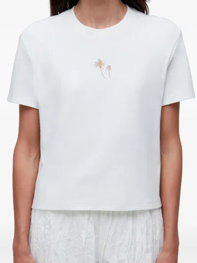 Osklen Palm-tree Embroidered T-shirt In White