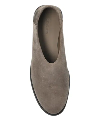 Fear Of God Suede Pointed Loafers In Gray