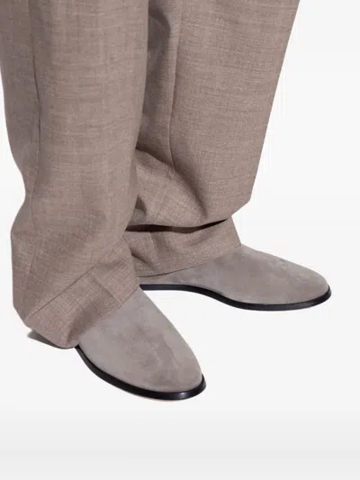 Fear Of God Suede Pointed Loafers In Gray
