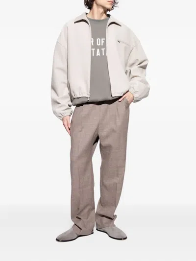 Fear Of God Suede Pointed Loafers In Gray