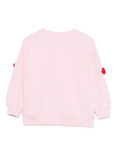 Mc2 Saint Barth Heart-appliqué Sweatshirt In Pink