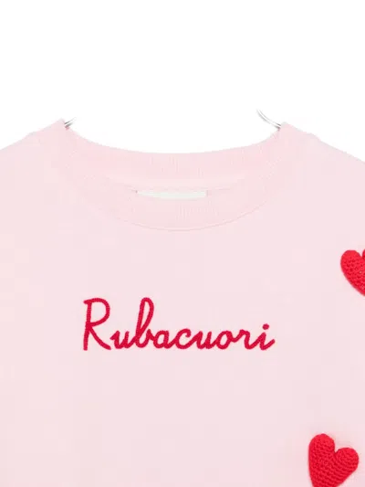 Mc2 Saint Barth Heart-appliqué Sweatshirt In Pink